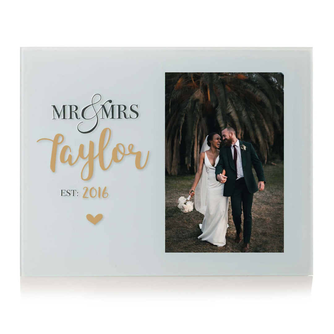 Personalised Mr &amp; Mrs Couple Photo Frame