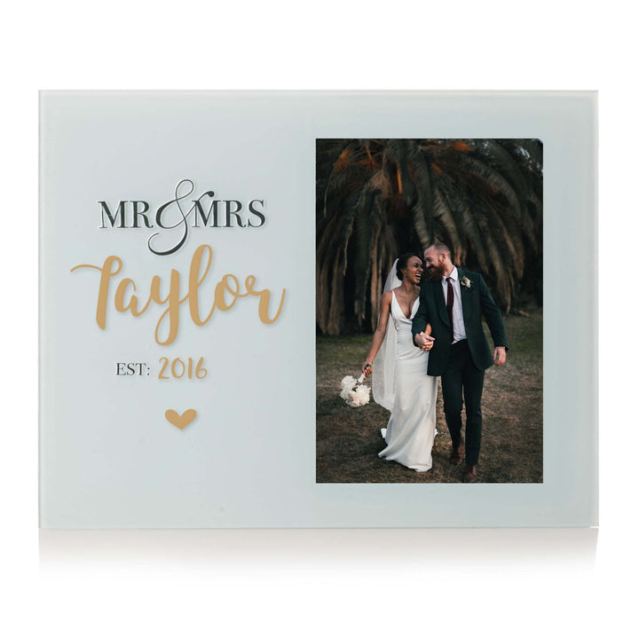 Personalised Mr &amp; Mrs Couple Photo Frame