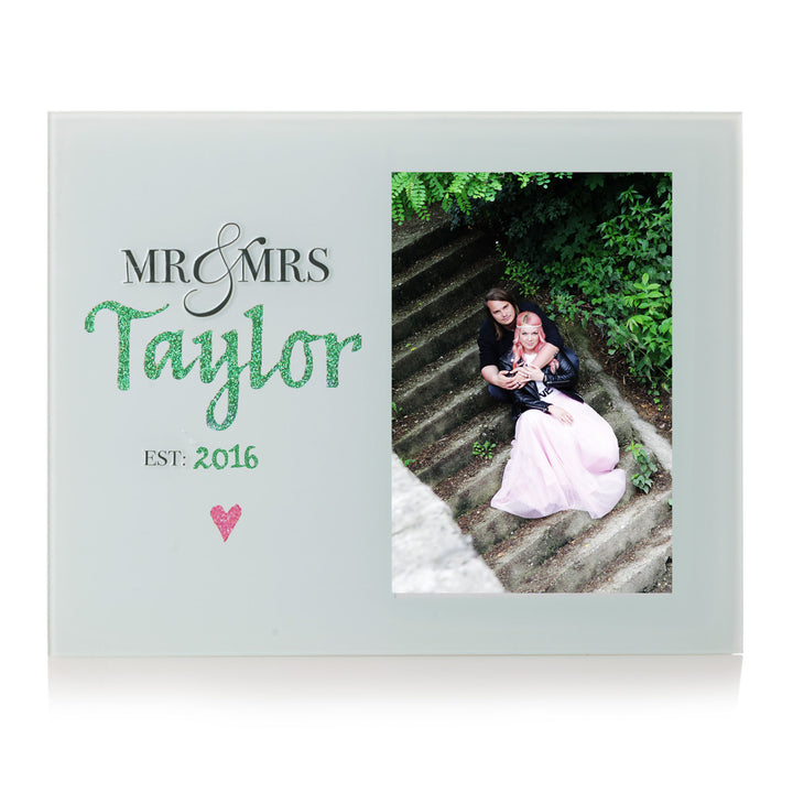 Personalised Mr &amp; Mrs Couple Photo Frame