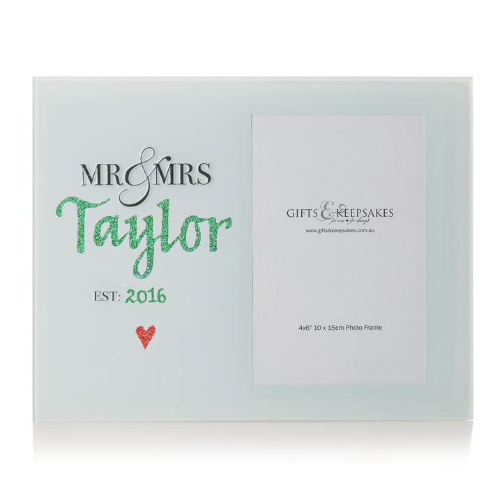 Personalised Mr &amp; Mrs Couple Photo Frame