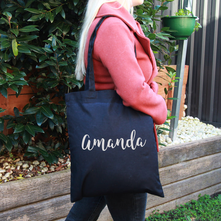 Personalised Name Calico Tote Bag