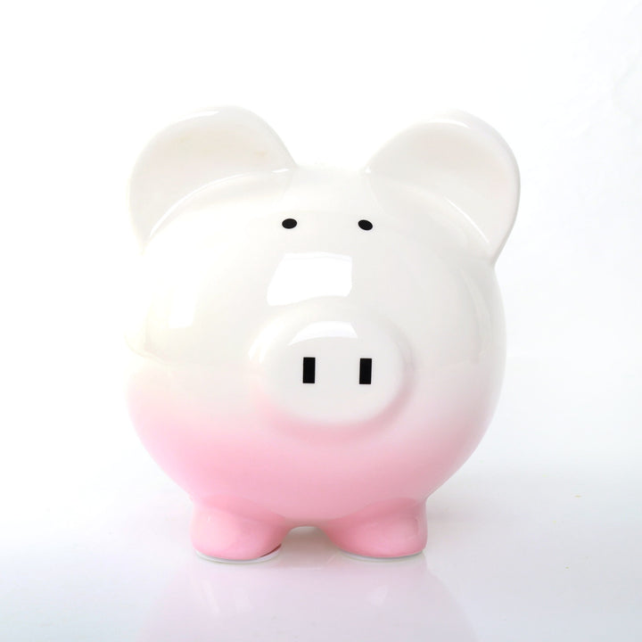 Personalised Pink Ombre Piggy Bank
