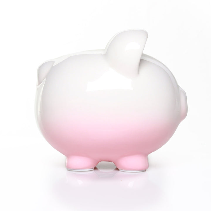 Personalised Pink Ombre Piggy Bank