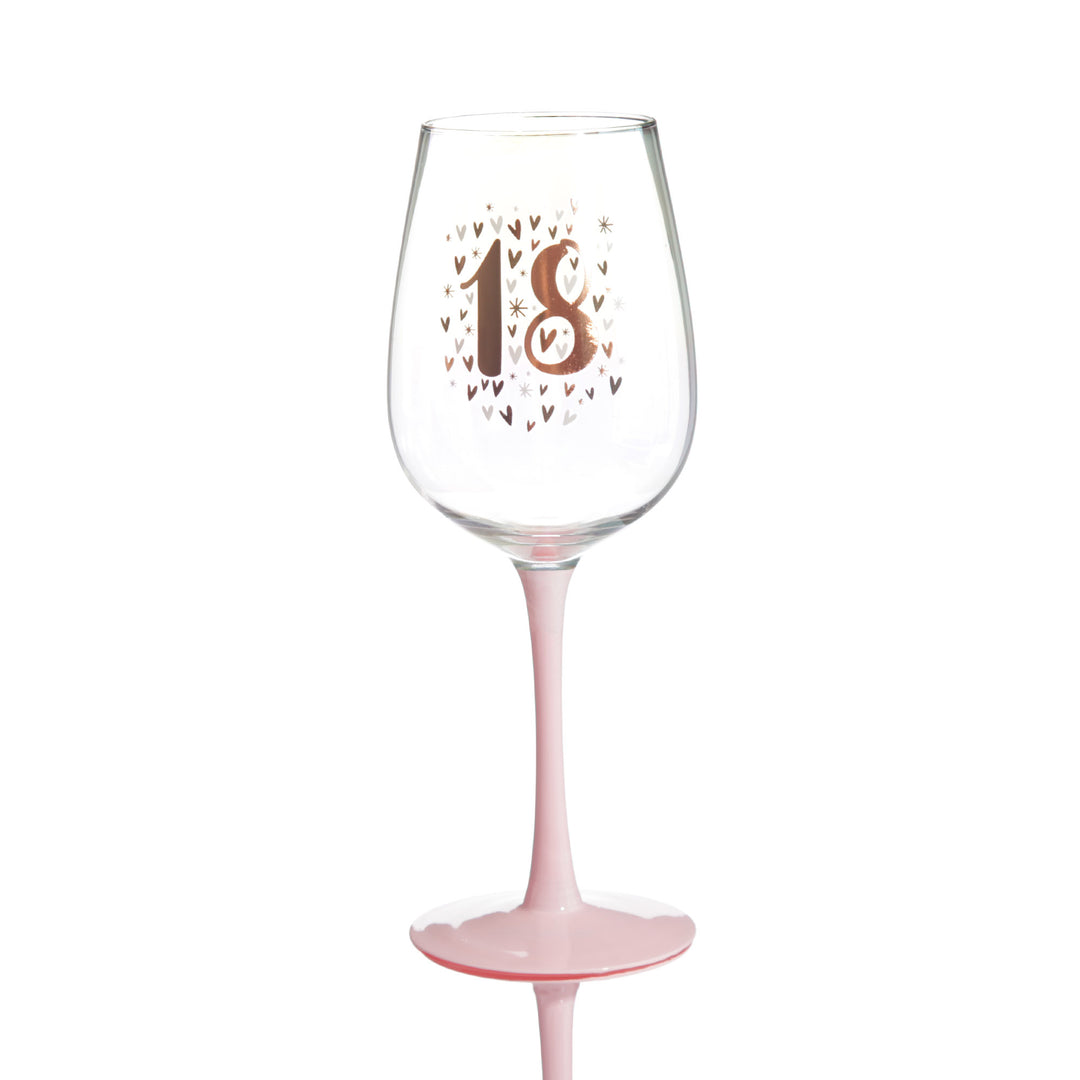 Personalised Pastel Iridescent 18th Birthday Wine Glass