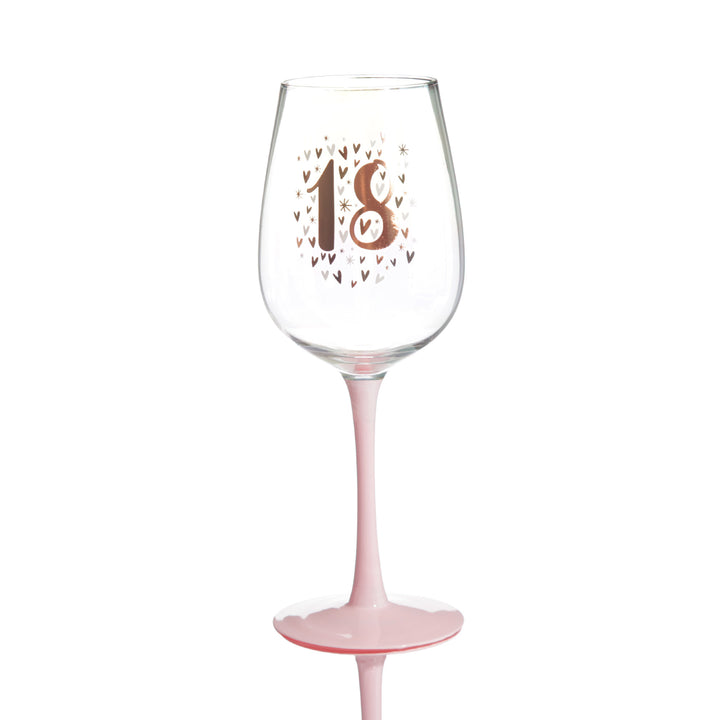 Personalised Pastel Iridescent 18th Birthday Wine Glass