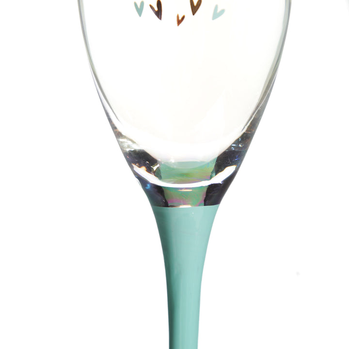 Personalised Pastel Iridescent 30th Champagne Flute Glass