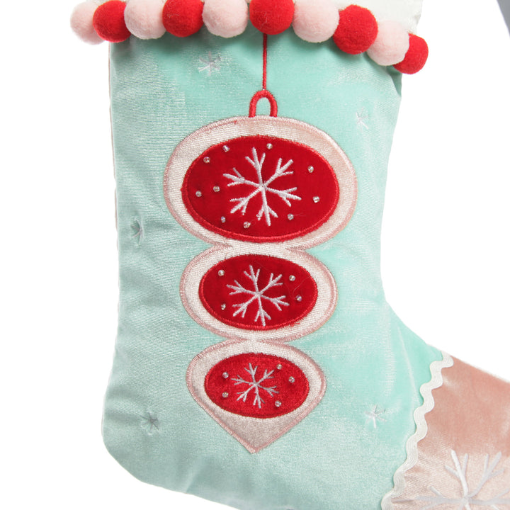 Personalised Peppermint Bauble Christmas Stocking