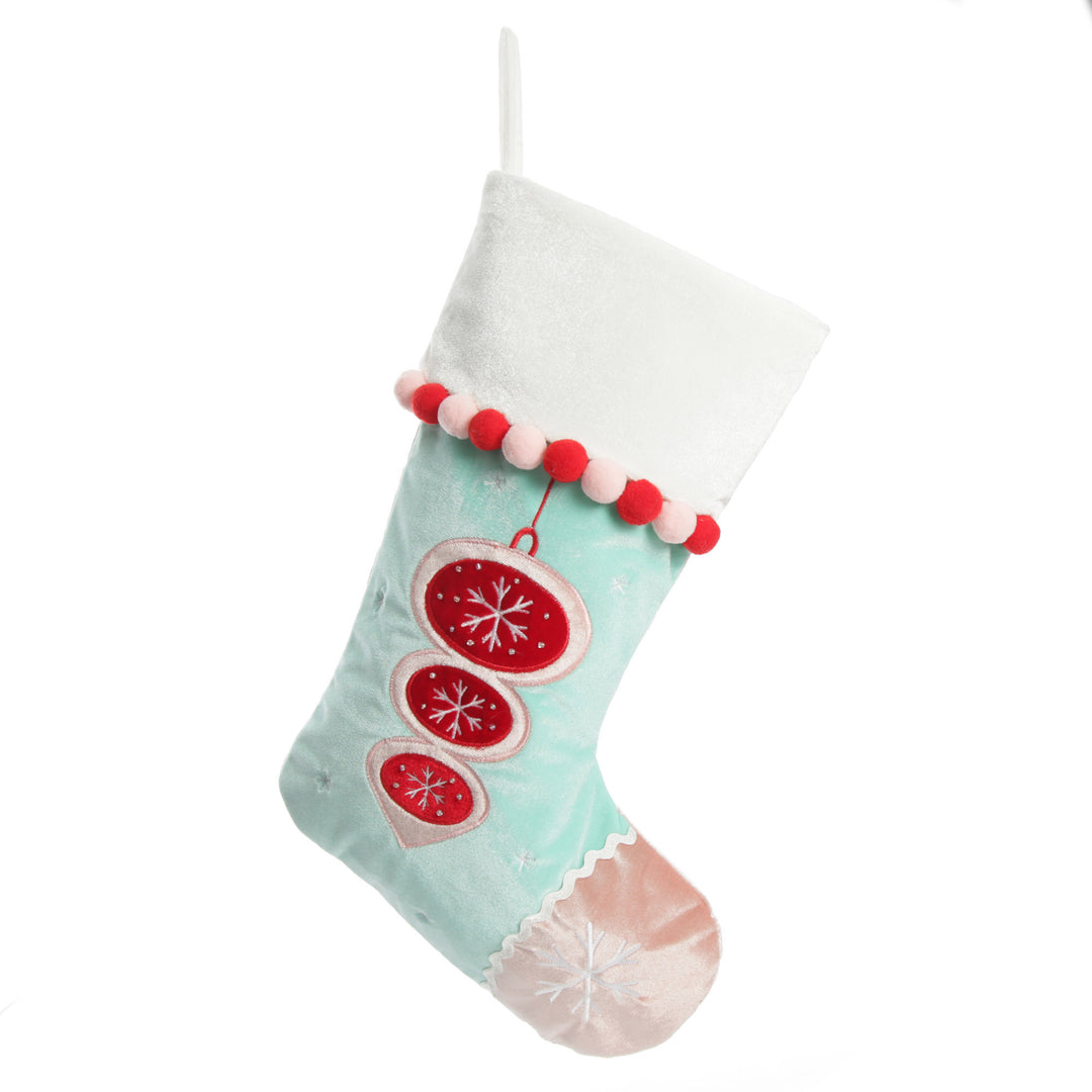 Personalised Peppermint Bauble Christmas Stocking