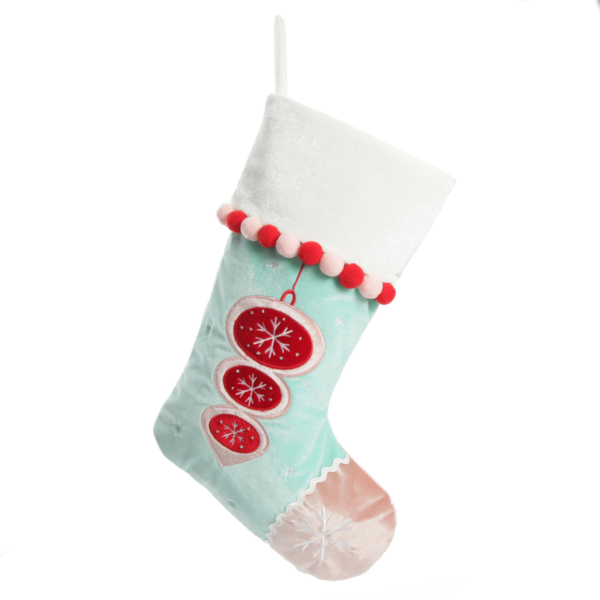 Personalised Peppermint Bauble Christmas Stocking