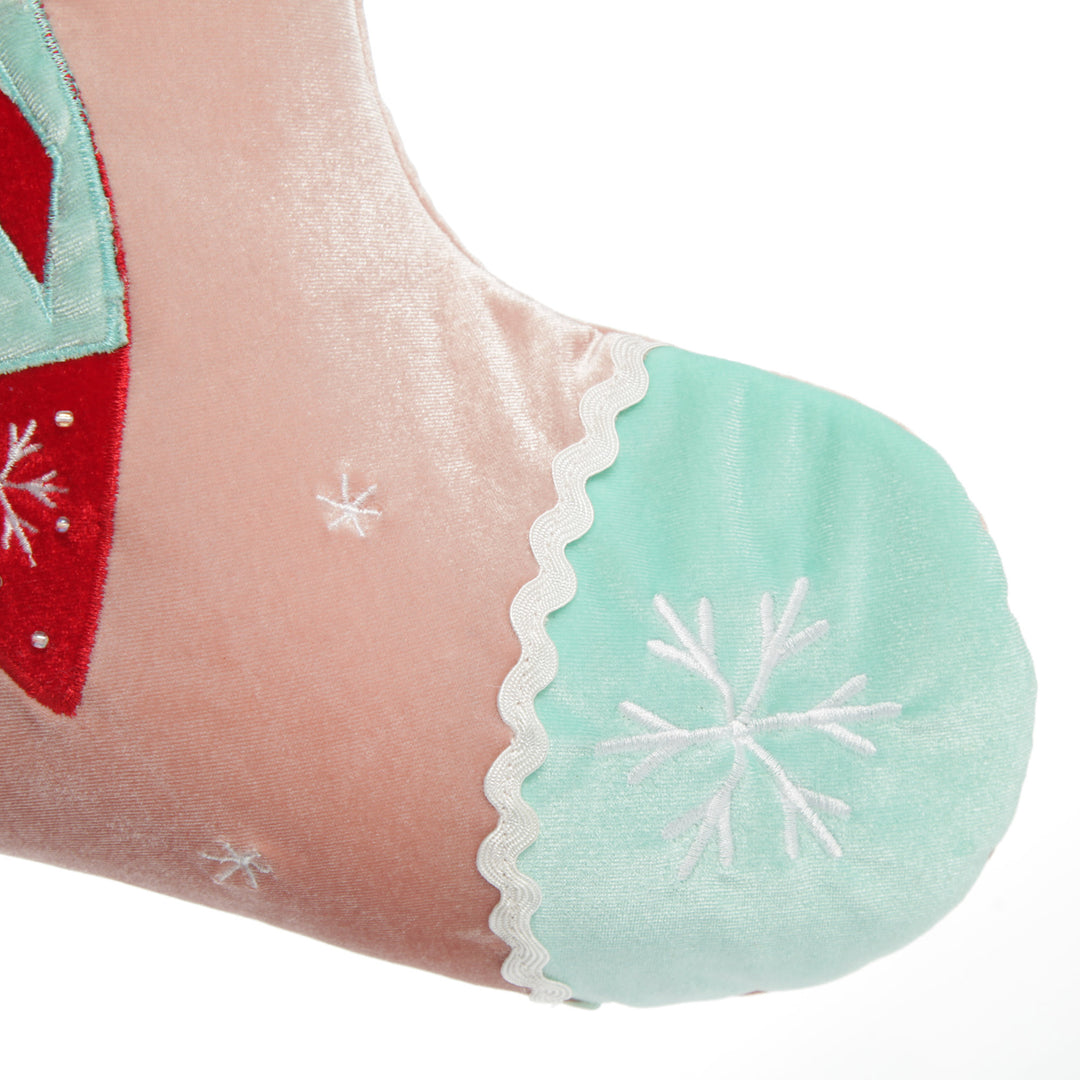 Personalised Bottle Green Velvet Christmas Stocking