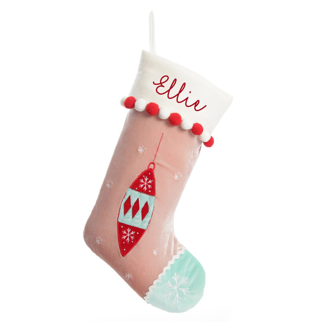 Personalised Peppermint Finial Christmas Stocking