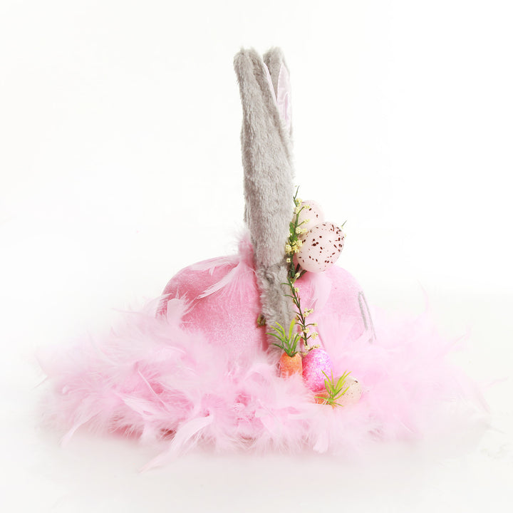 Personalised Pink and Grey Easter Hat