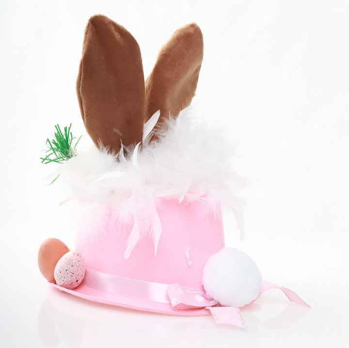Personalised Pink Chocolate Bunny Ears Top Hat