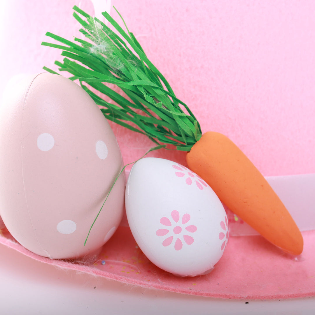 Personalised Pink Chocolate Bunny Ears Top Hat