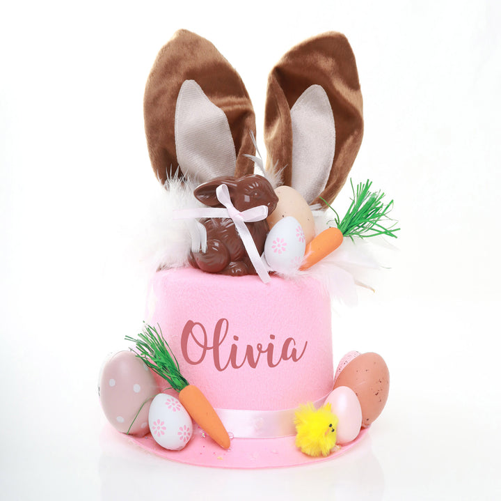 DIY Pink Chocolate Bunny Easter Top Hat Kit