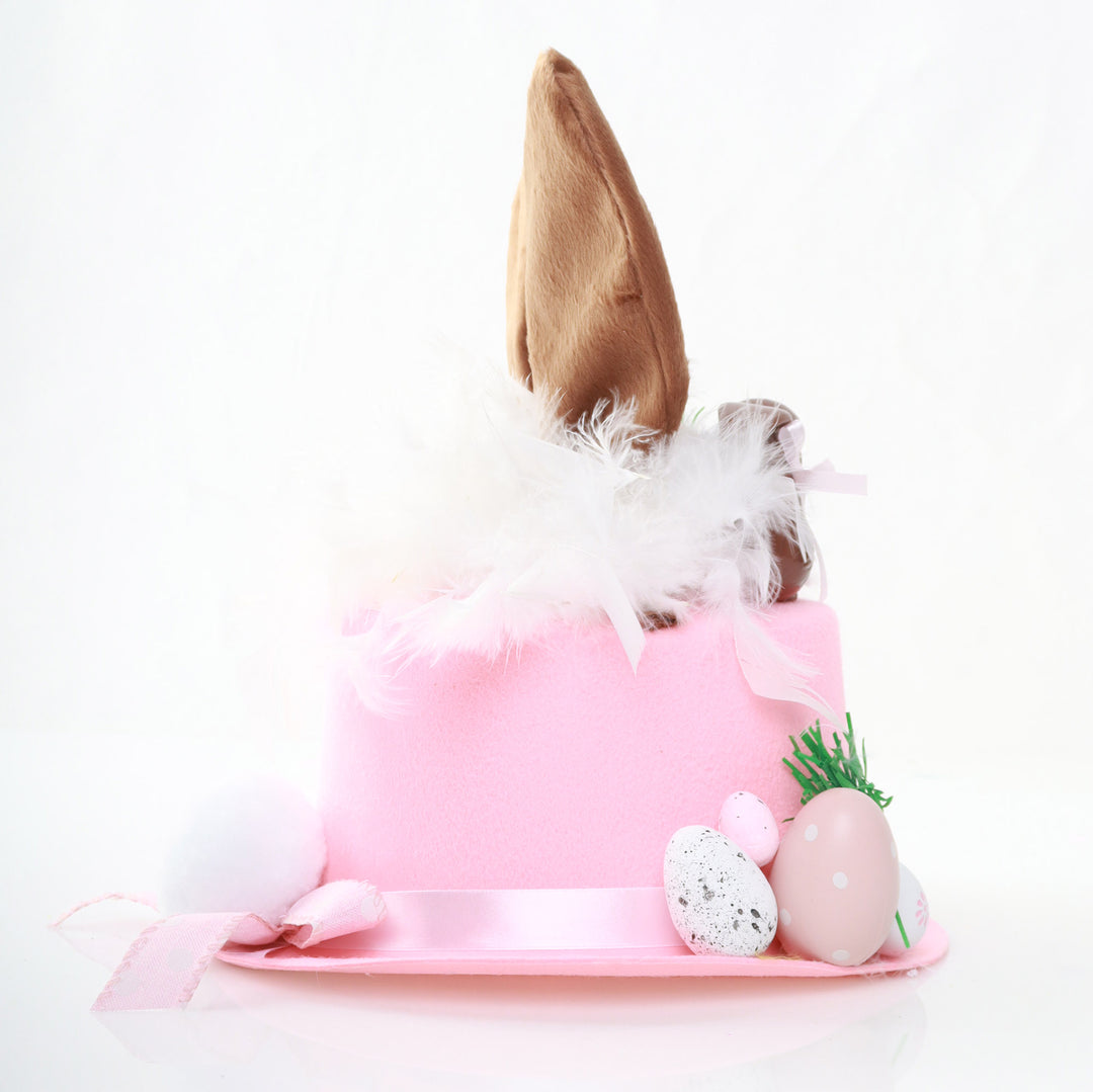 Personalised Pink Chocolate Bunny Ears Top Hat