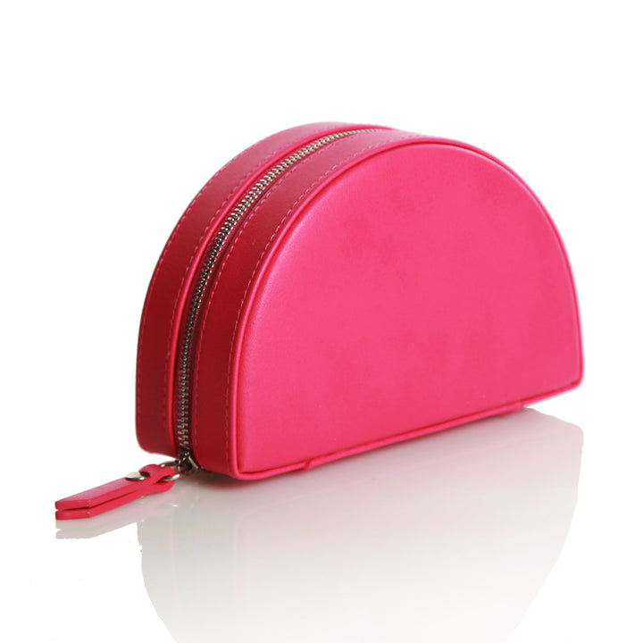 Personalised Pink Curved Travel Jewellery Case