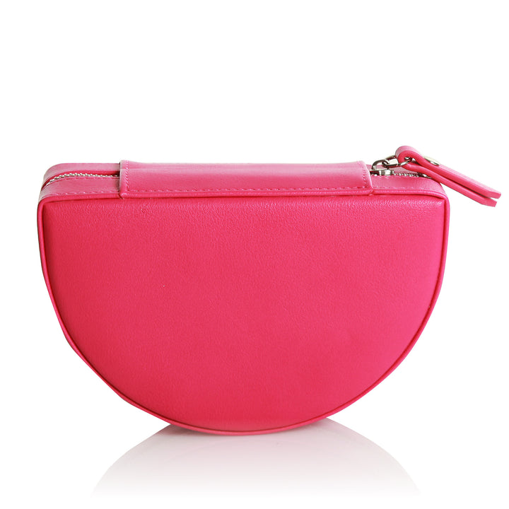 Personalised Pink Curved Travel Jewellery Case