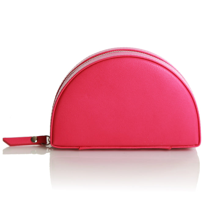 Personalised Pink Curved Travel Jewellery Case