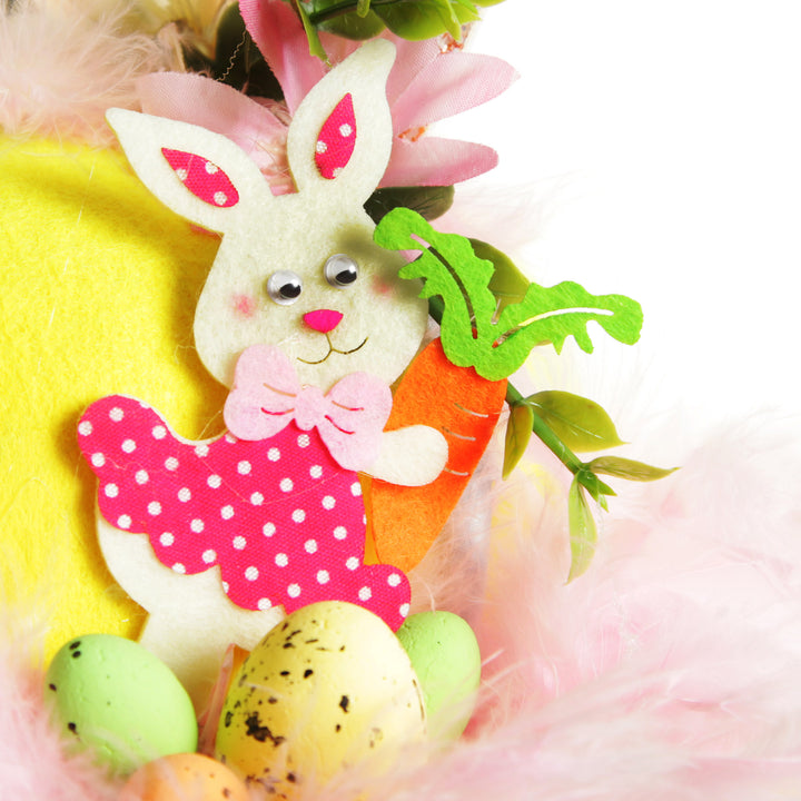 Personalised Pink Feather Sparkle Easter Hat