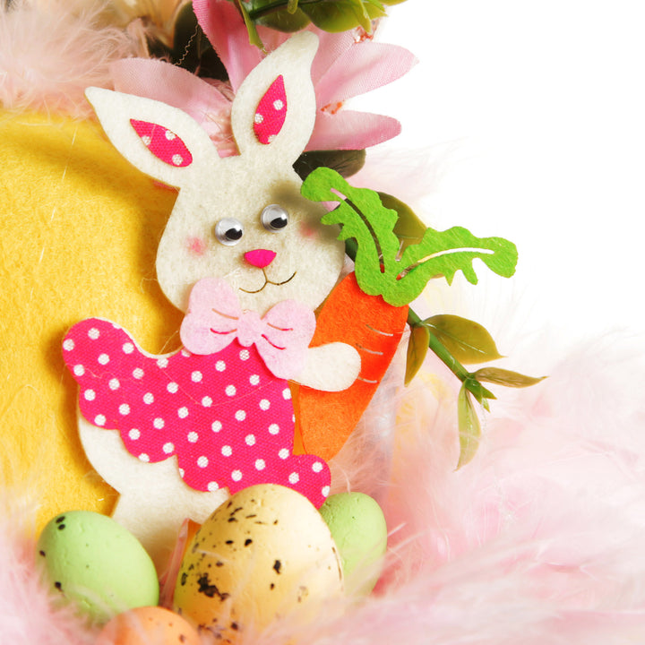 Personalised Pink Feather Sparkle Easter Hat