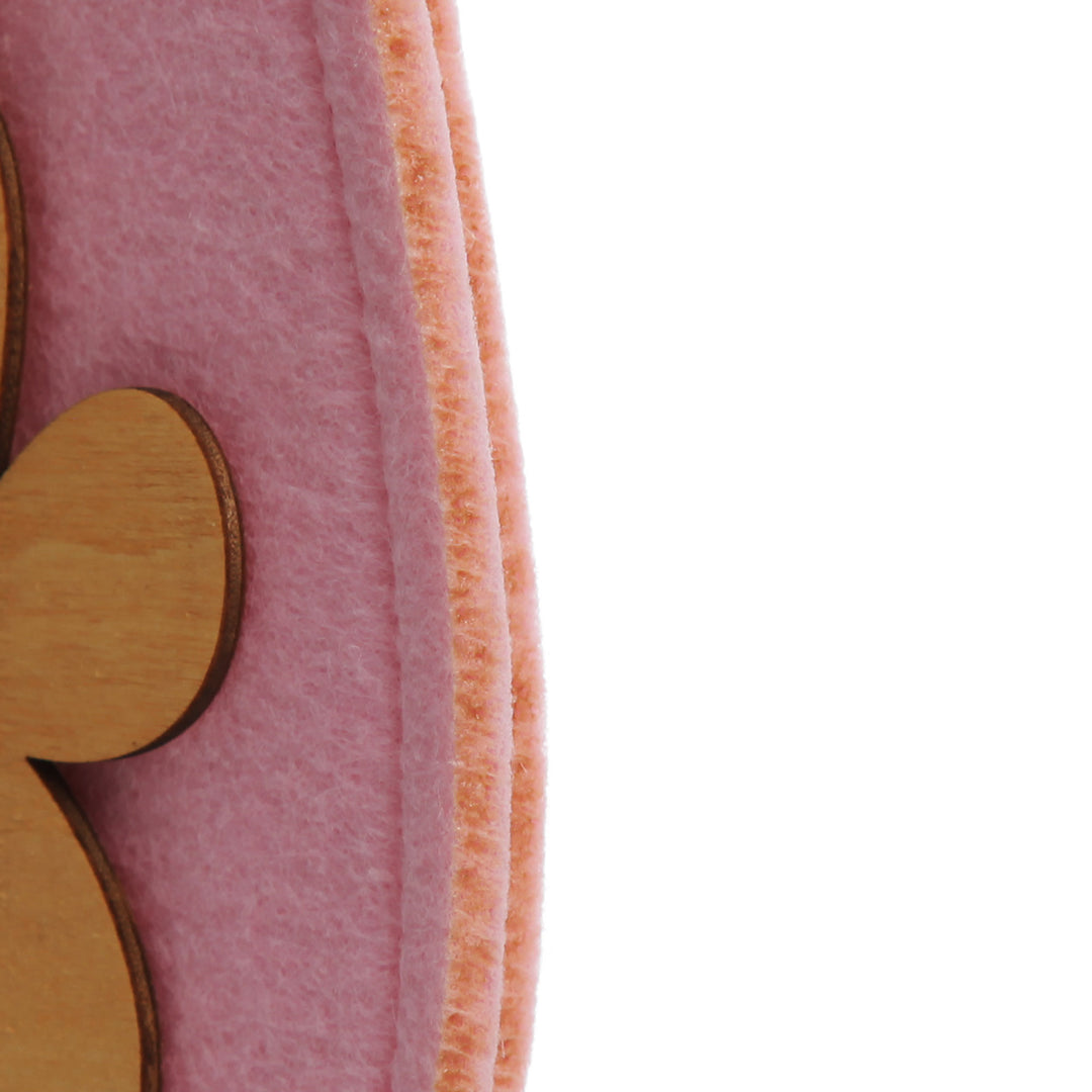 Personalised Pink Felt Bunny Ornament Detail