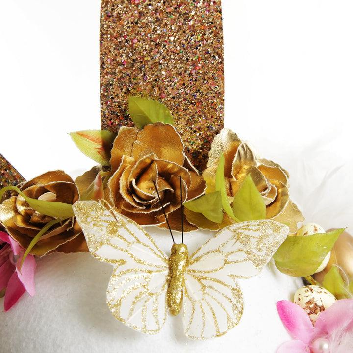 Personalised Floral Butterfly Easter Hat