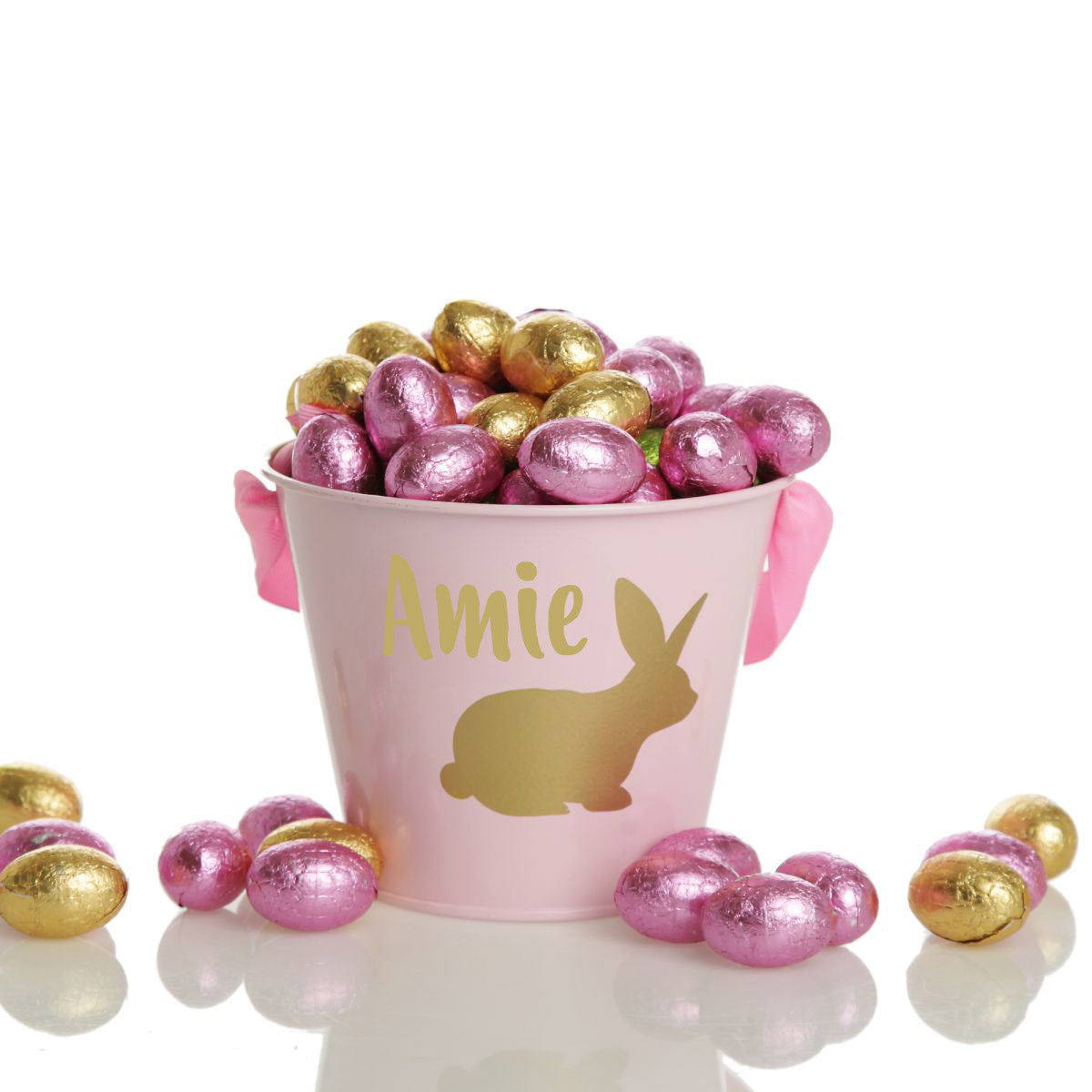 Personalised Pink Easter Bucket