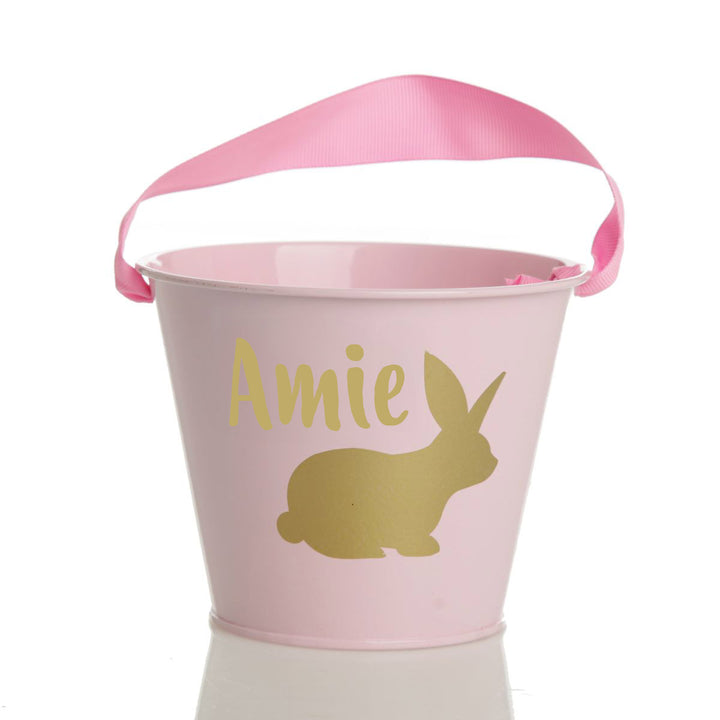 Personalised Pink Easter Bucket