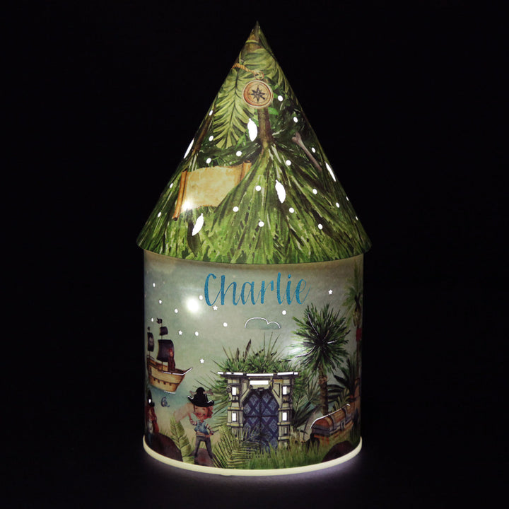 Personalised Playful Pirate House Night Light Detail
