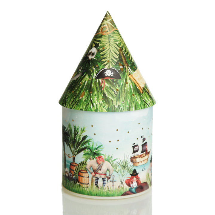 Personalised Playful Pirate House Night Light Side
