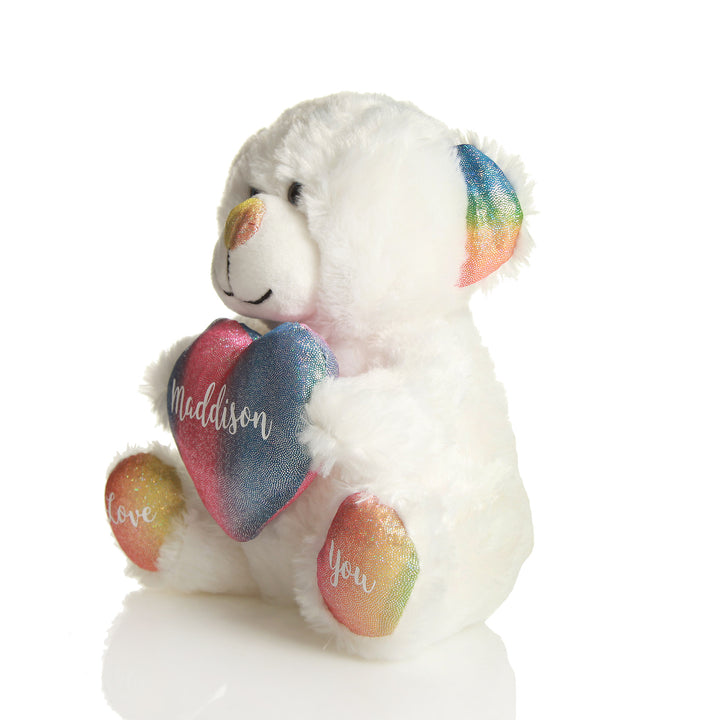 Personalised Rainbow Teddy Bear