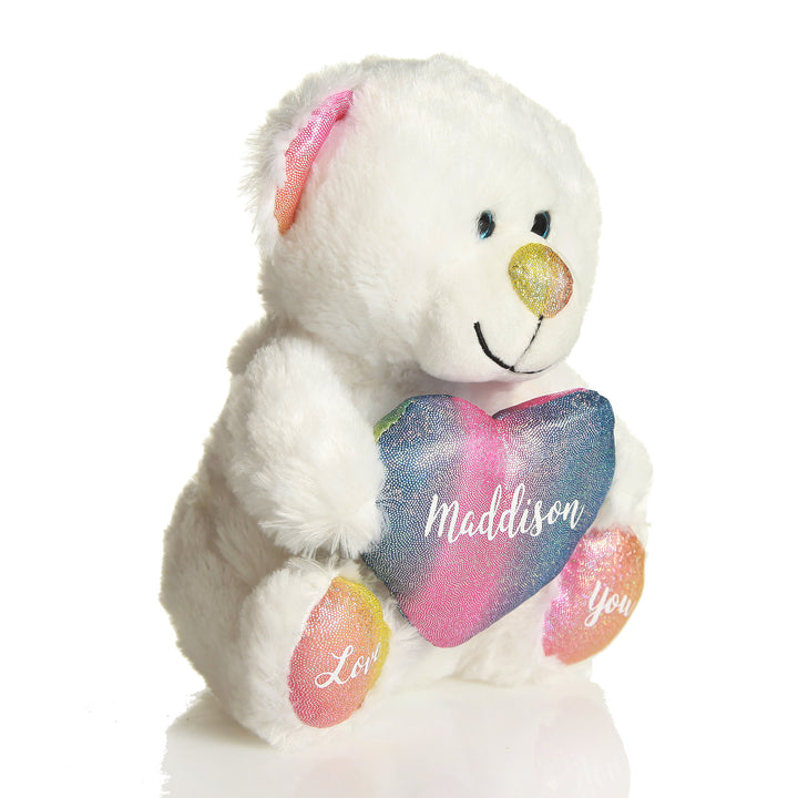 Personalised Rainbow Teddy Bear