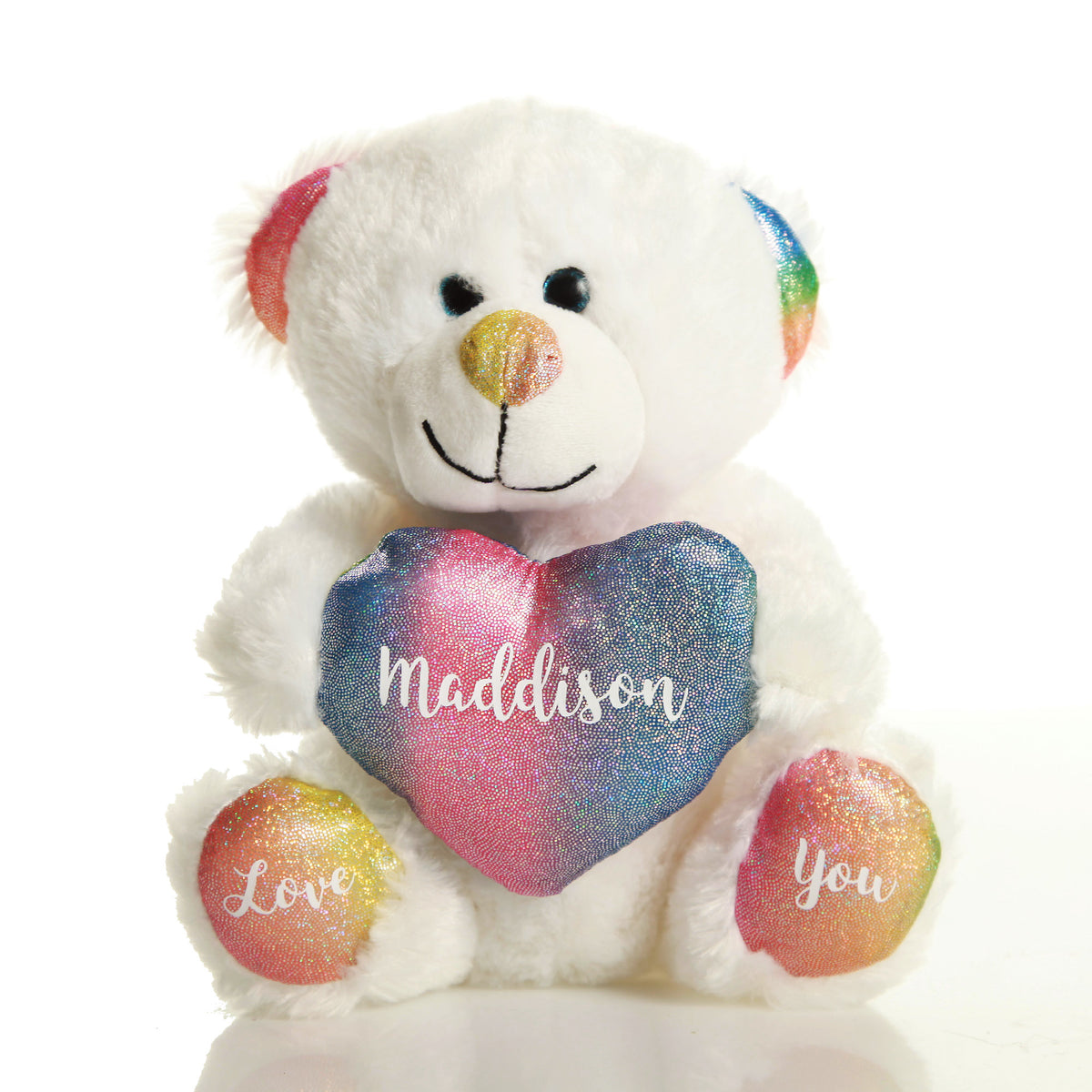 Personalised Rainbow Teddy Bear