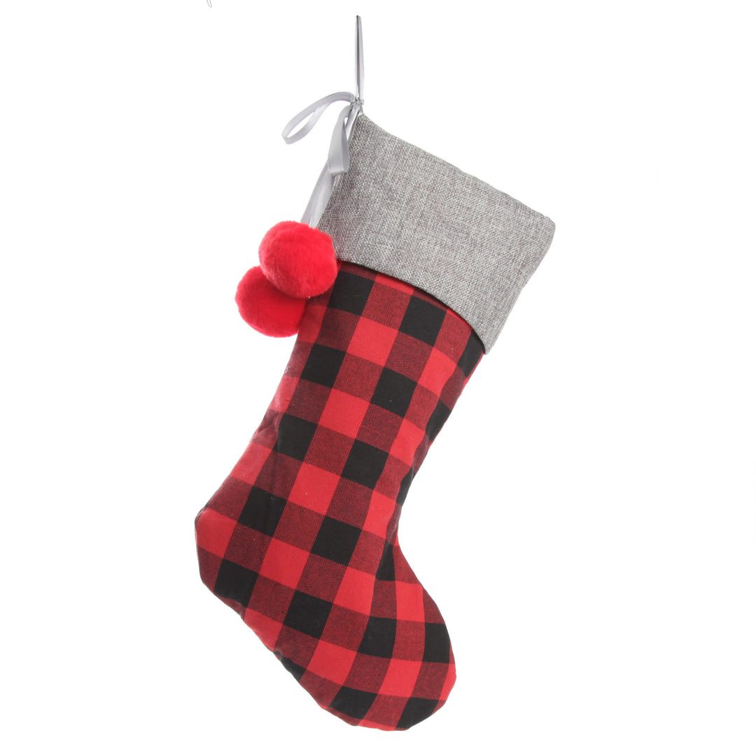 Red and Black Buffalo Check Christmas Stocking Bundle