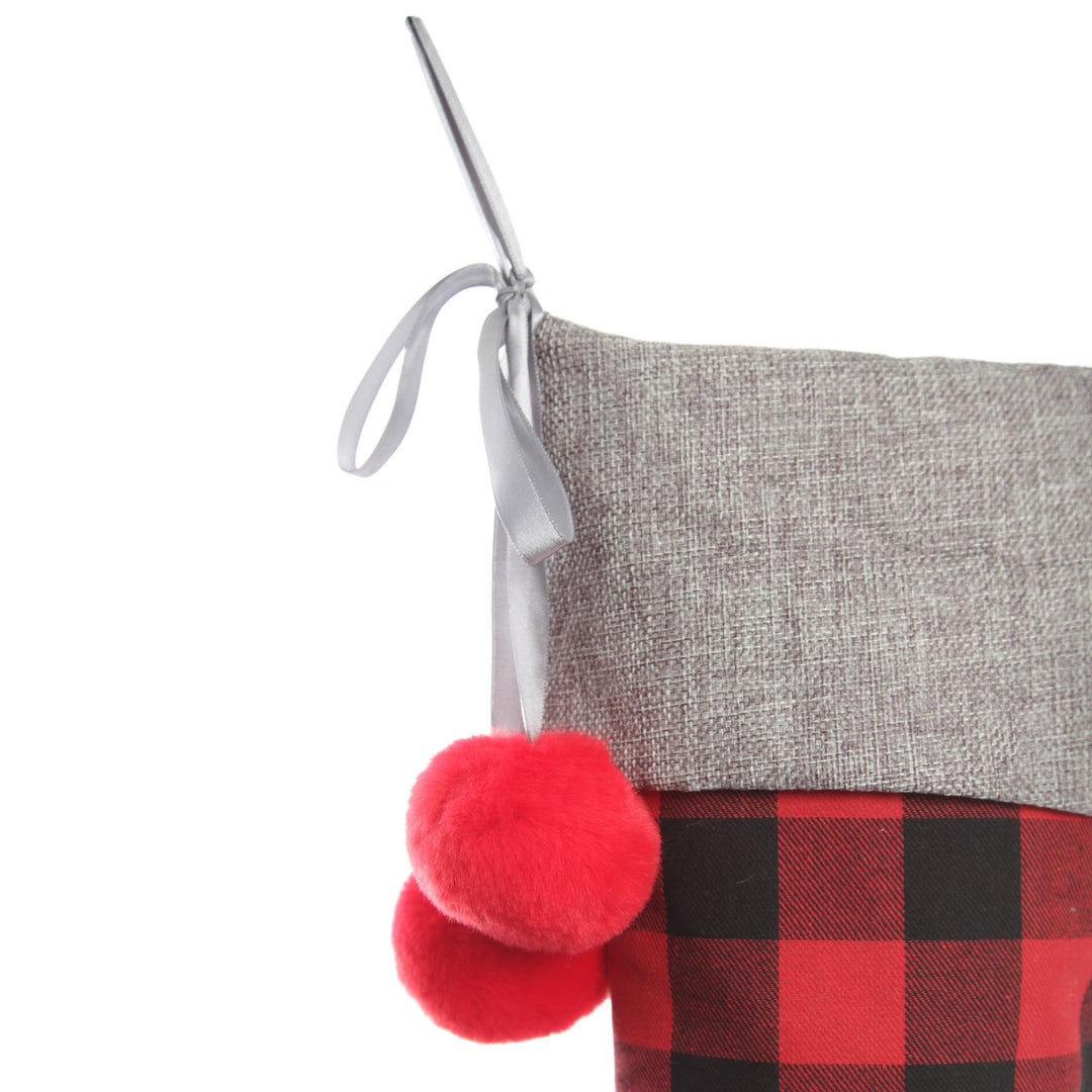 Red and Black Buffalo Check Christmas Stocking Bundle