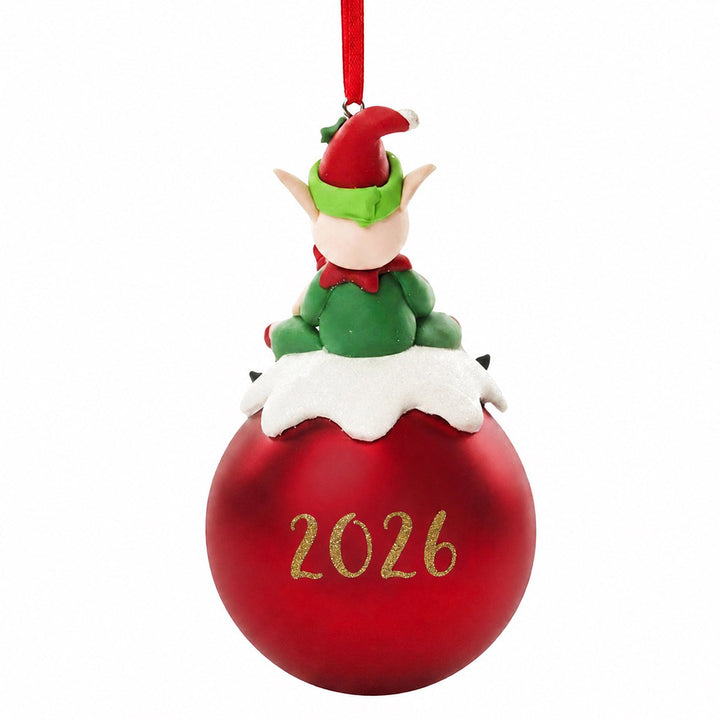Red Boy Elf Christmas Character Bauble