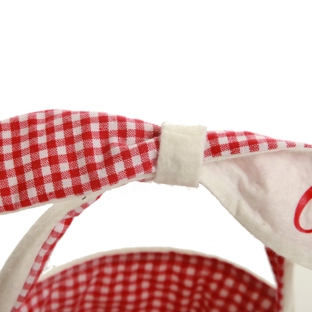 Personalised Red Gingham Bunny Easter Basket 