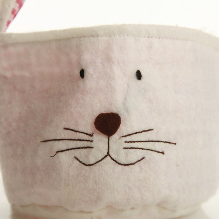 Personalised Red Gingham Bunny Easter Basket 