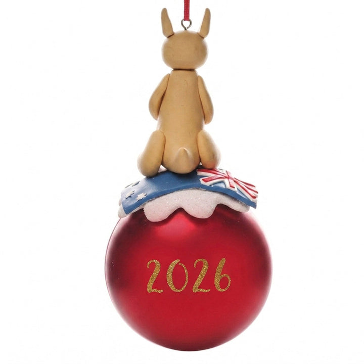 Red Kangaroo Christmas Character Bauble