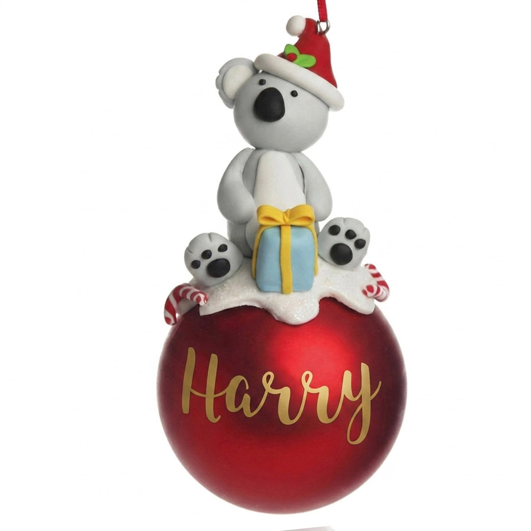 Red Koala Christmas Character Bauble