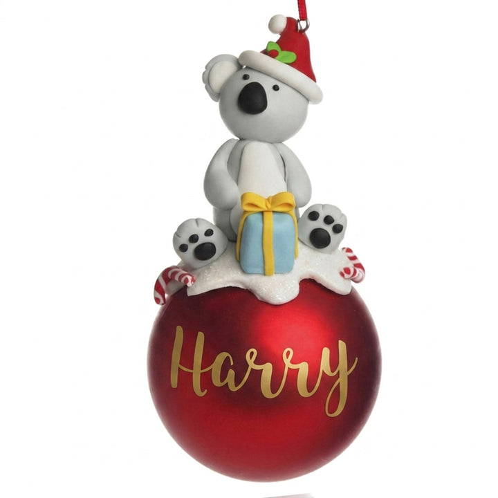 Red Koala Christmas Character Bauble