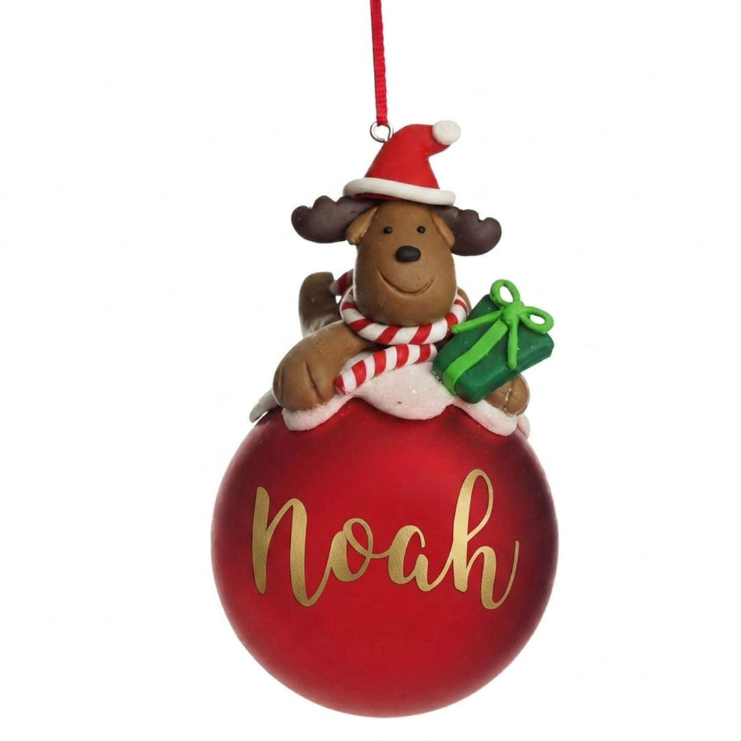 Red Reindeer Christmas Character Bauble
