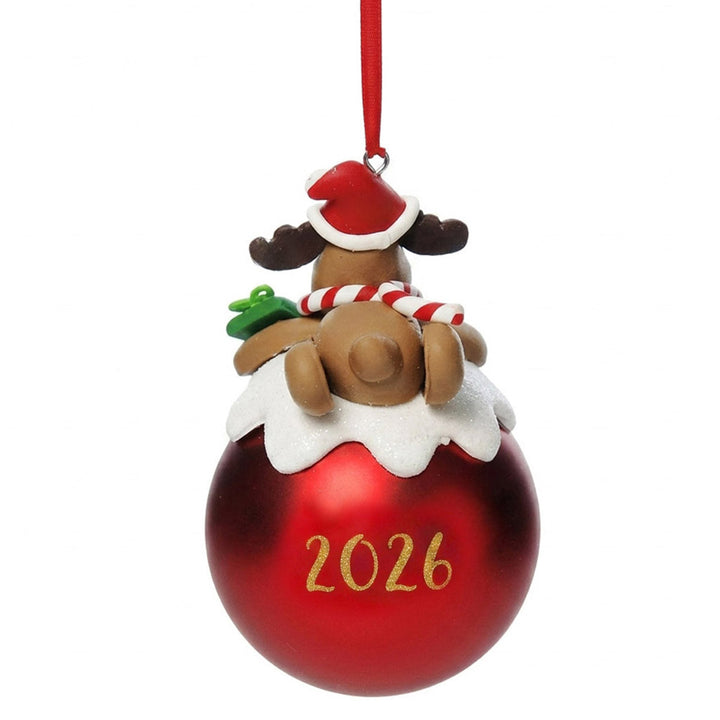 Red Reindeer Christmas Character Bauble