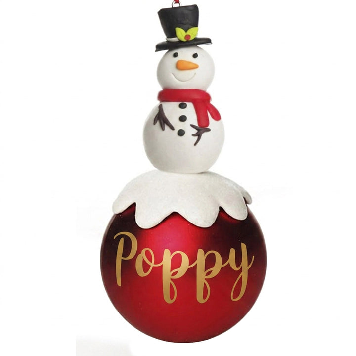 Red Snowman Christmas Character Bauble