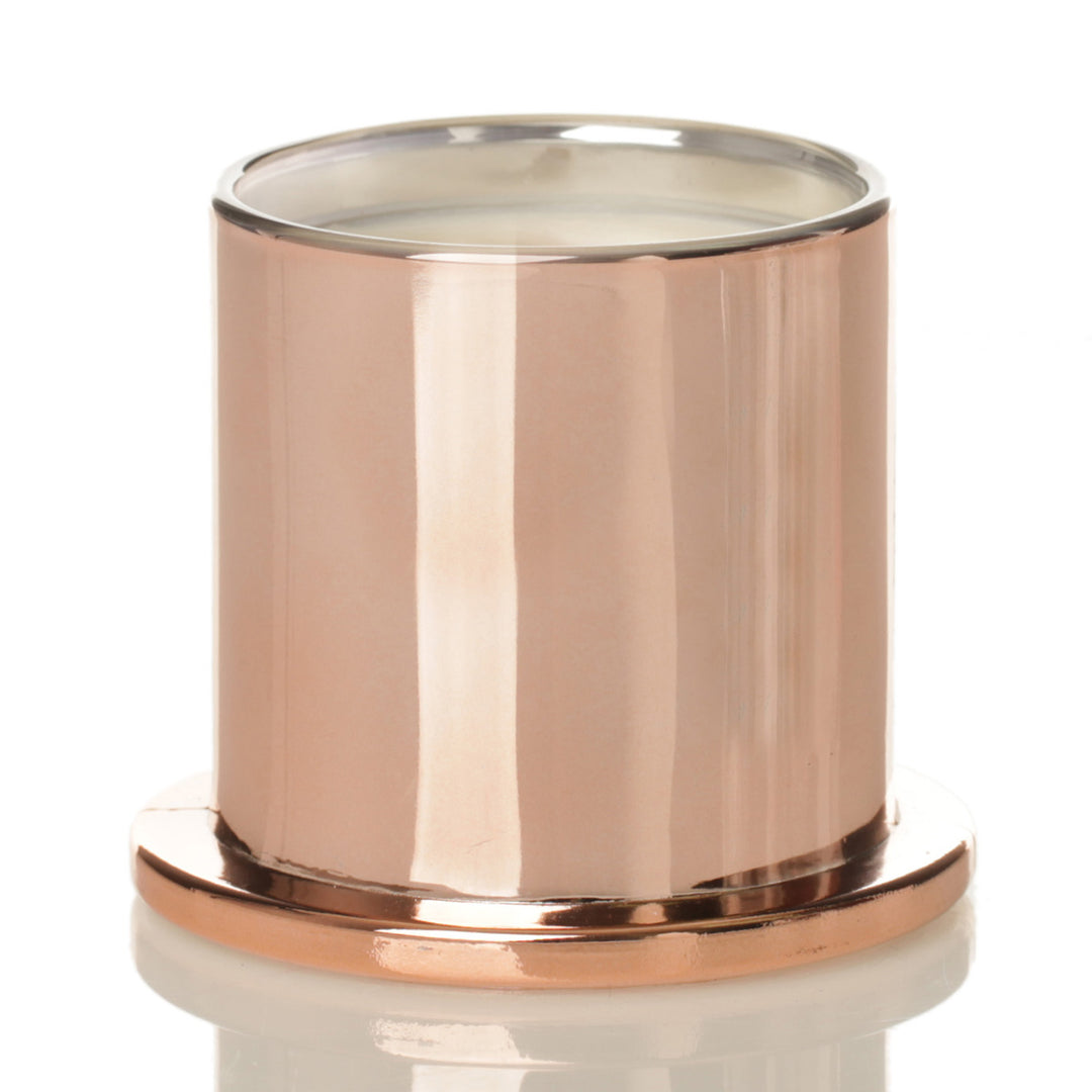 Personalised Rose Gold Candle with Glass Cloche