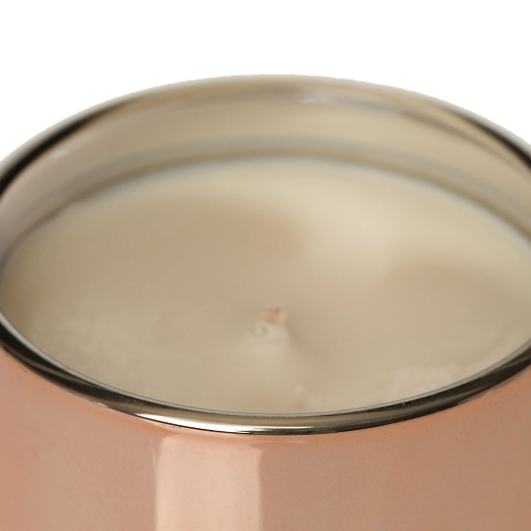 Personalised Rose Gold Candle with Glass Cloche