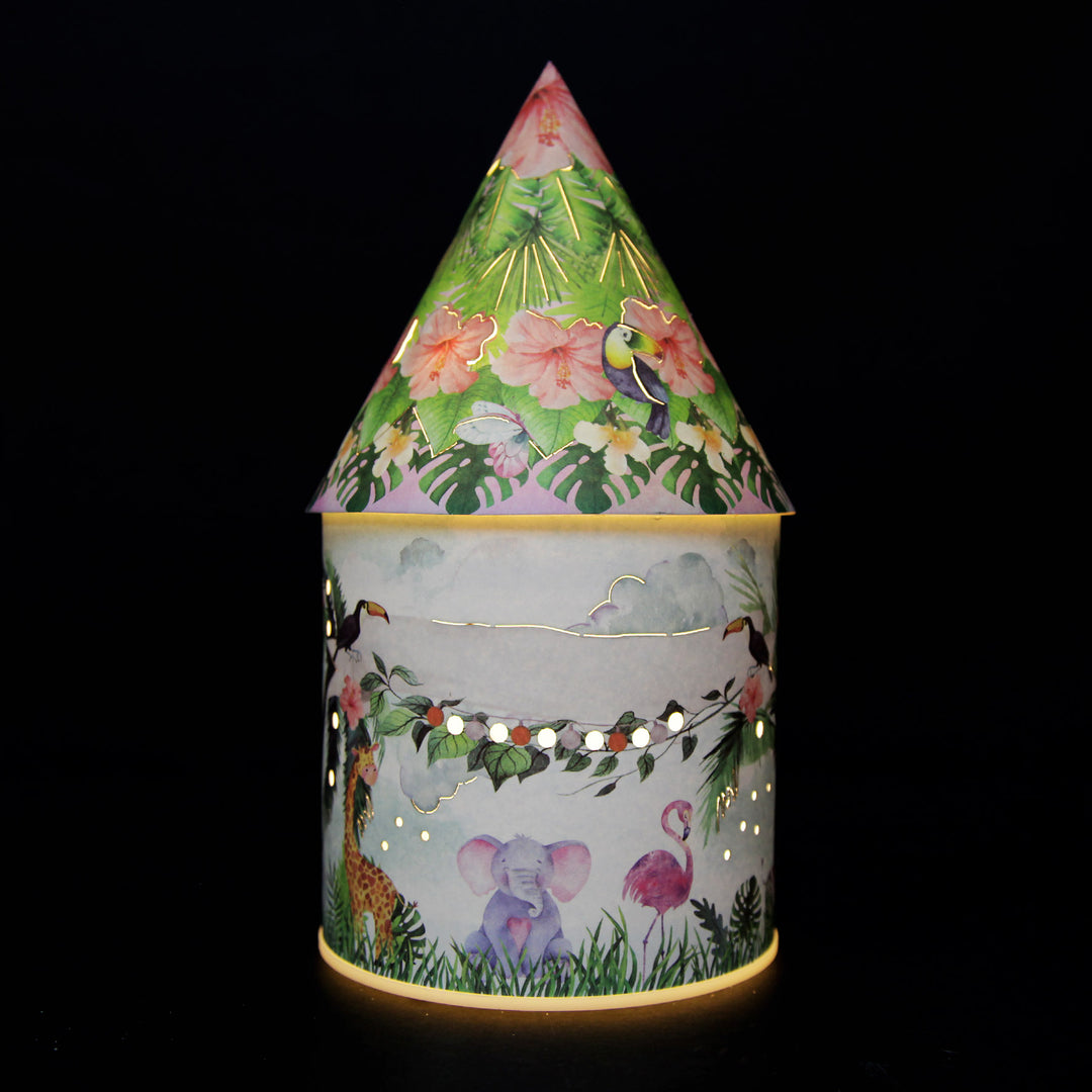 Personalised Safari Kingdom House Night Light