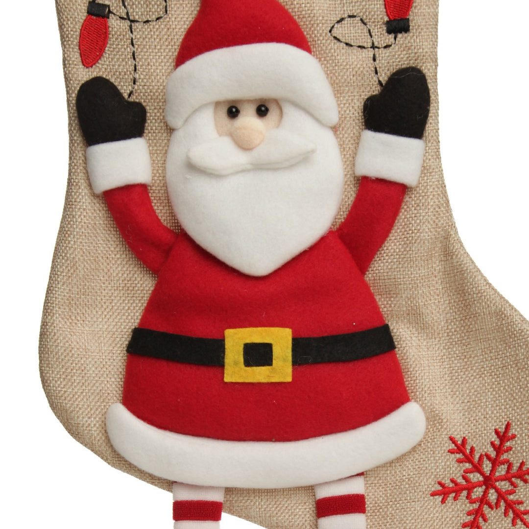 Personalised Santa Christmas Stocking with Dangly Legs