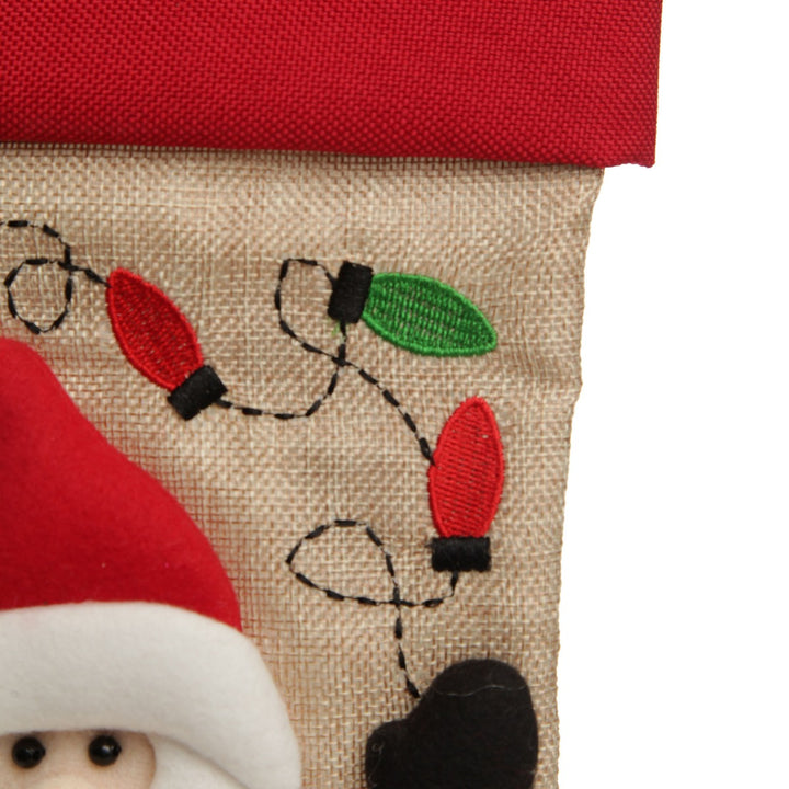 Personalised Santa Christmas Stocking with Dangly Legs
